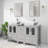 Kerah 60'' Double Bathroom Vanity with Manufactured Wood Top, Vessel Sink, Faucet, Drain-1061785984