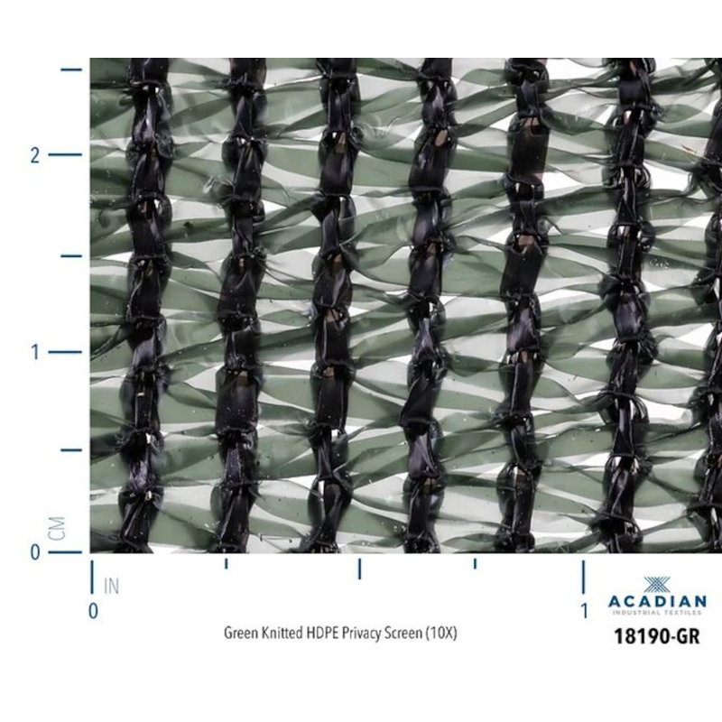 Chiffon d'intimité tricoté de qualité commerciale 5,8 pi x 150 pi - 88%, H 69,6 po x l 1200 po x P 0,06 po, Vert
