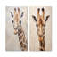 Minimalisme, girafe beige, ensemble de salon mural en métal 2 pièces-1075627461