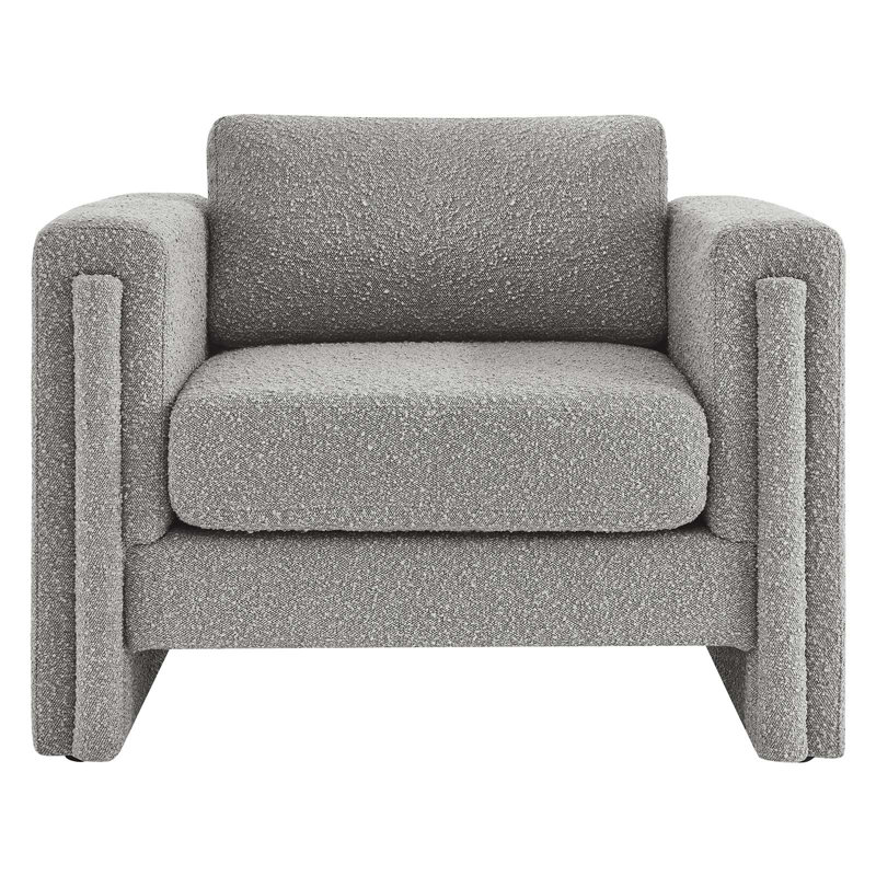 Modway Visible Armchair, Light Gray Boucle