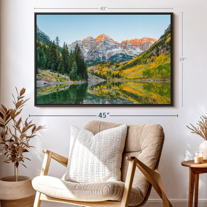 Impression sur toile Maroon Bell In Autumn, H 29 po x l 43 po