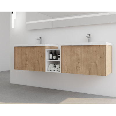 Meuble-lavabo 72 po à fermeture en douceur avec lavabo