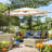10ft Cantilever Umbrella, Offset Patio Umbrella With Crank And Cross Base For Deck, Backyard, Pool And Garden, Hanging Umbrellas, Tan-1967112454