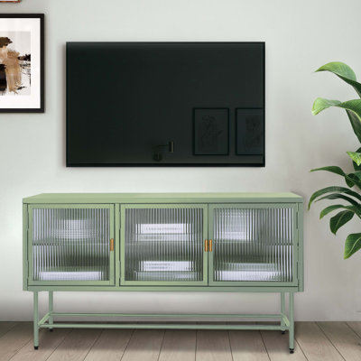 Meuble télé avec armoire de rangement fermée
