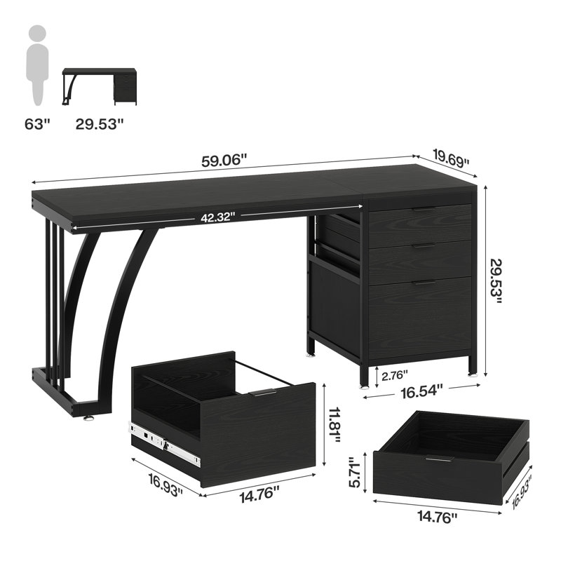 Computer Desk, Black
