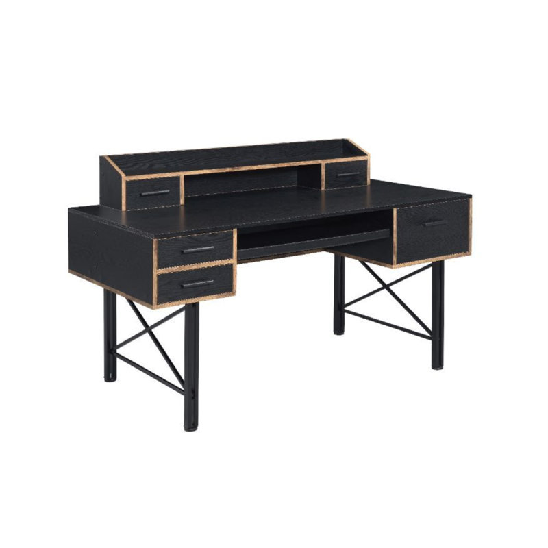 Finley Computer Desk, Black/Black