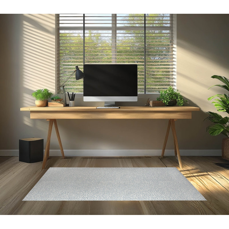 Tapis de bureau léger Twinkle Splat, L 5 pi x L 3 pi, Bleu ardoise