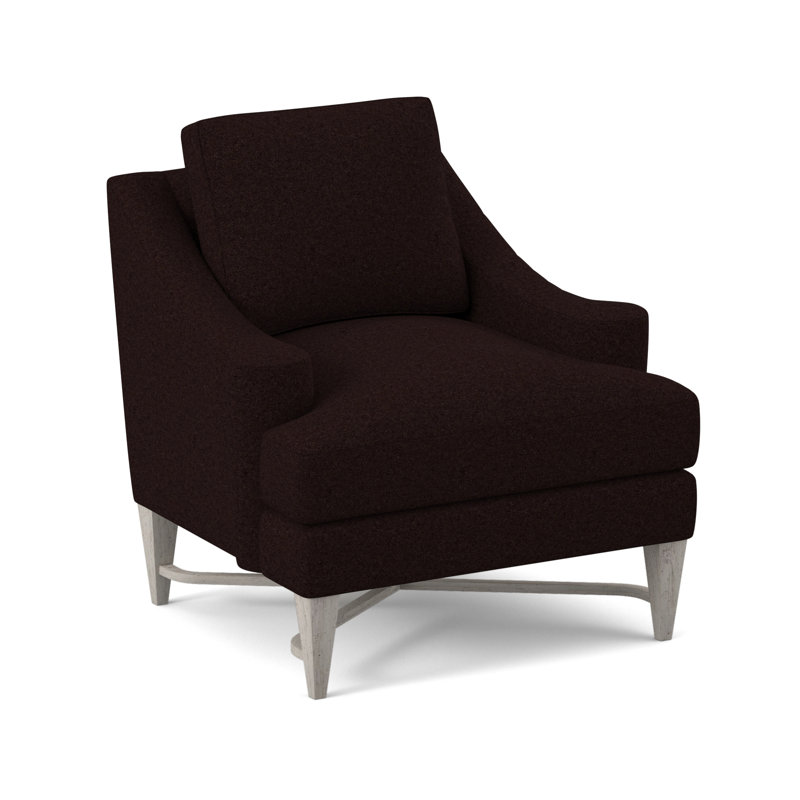 Foxtrot Upholstered Armchair, Margaret Mahogany, Bisque