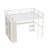 Queen Loft Bed with Wardrobe, Desk & Storage Shelves, Metal Frame with White Wood-Grain Finish