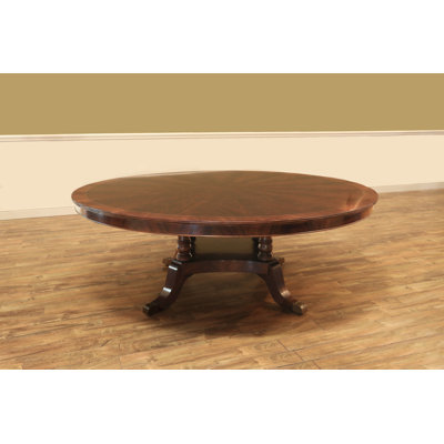 Round Mahogany Wood Dining Table