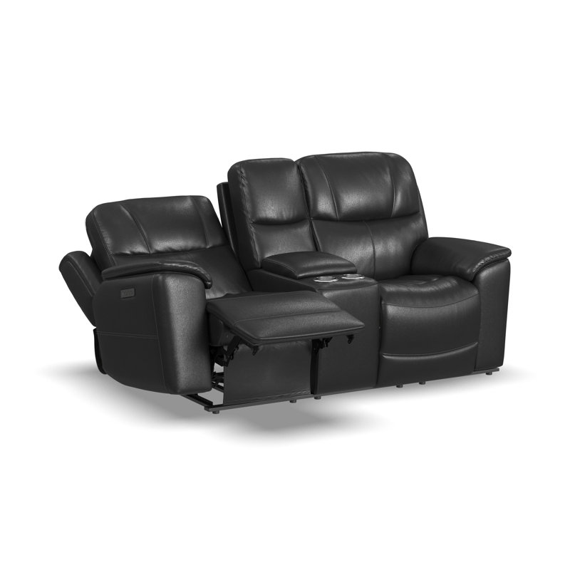 Cooper Power Reclining Loveseat with Console & Power Headrests & Lumbar, Black