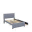 Lit plateforme double en velours avec lit gigogne-114355572