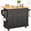 Armoire de rangement sur roulettes avec tiroir et tablettes pour îlot de cuisine