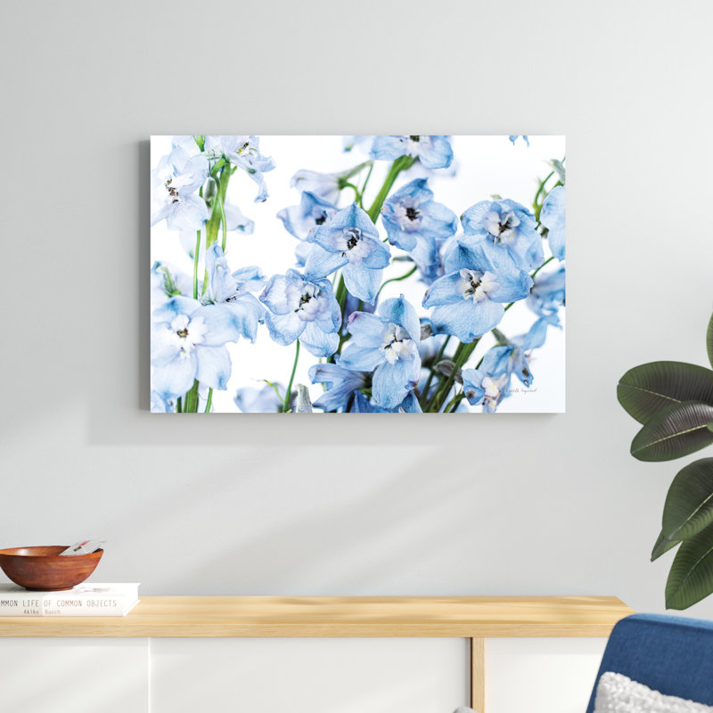 " Freshly Picked Delphinium I ", 36" H x 24" W x 1.25" D