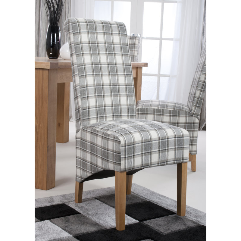 Seligman 47cm H Polyester Blend Upholstered Accent, Cappuccino Check