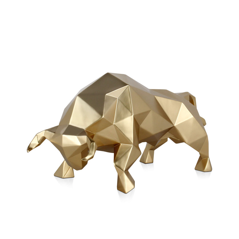 Aahna Animals Figurines & Sculptures, Gold