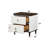 Dzianis 2-Drawer Nightstand in White and Walnut