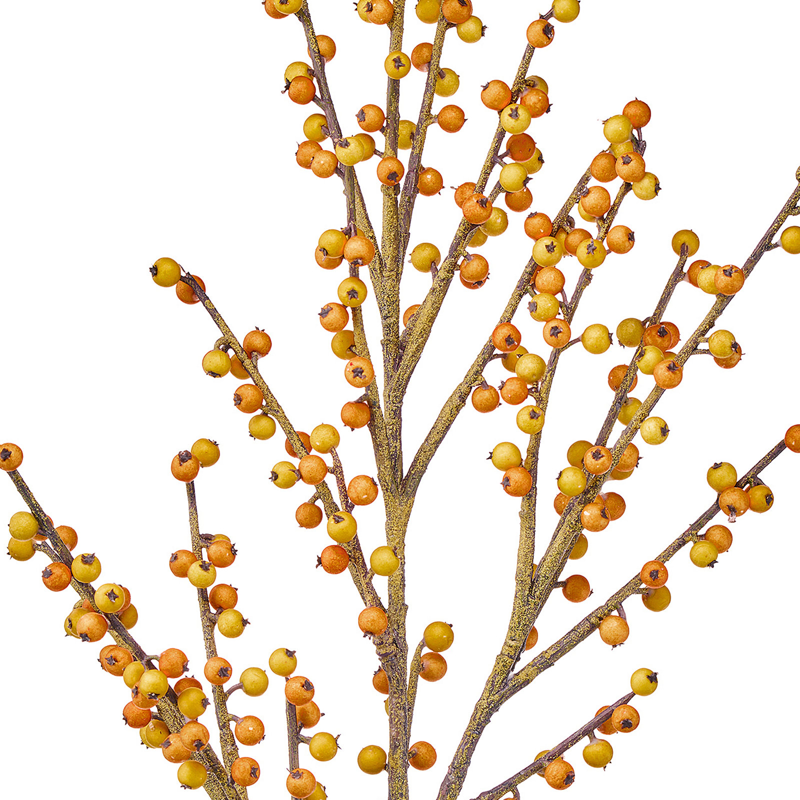 37"Uv Autumn Ilex Berry Spray, Yellow