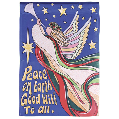 House Flag Angel Peace On Earth Goodwill