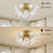 Parisi 5-Light 18.5" Brushed Brass Semi Flush Mount