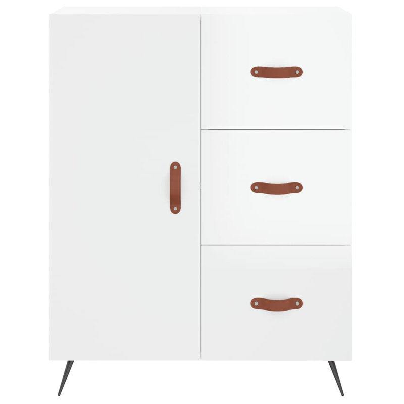 Glenavy 3 - Drawer Rectangle Accent Chest, High Gloss White