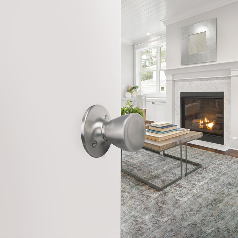 Faux bouton de porte Tulip, Nickel satiné