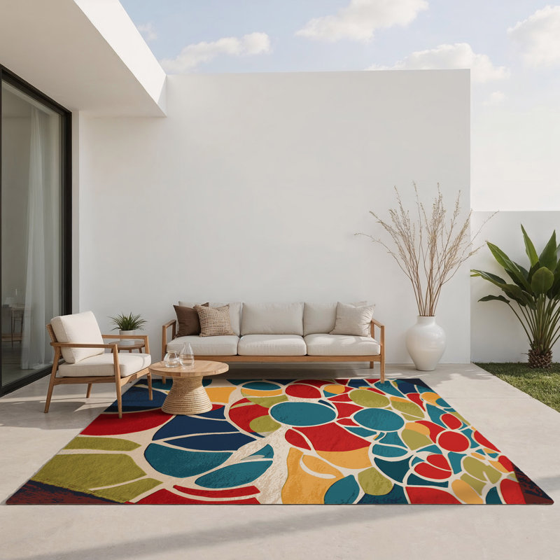 Tapis intérieur et extérieur Zany Perk, Rectangulaire 3 pi x 5 pi
