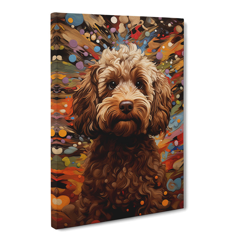 Cockapoo Orphism - Wrapped Canvas Print, 60cm H x 40cm W x 3cm D