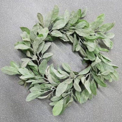 Faux Lambs Ear 16'' Wreath