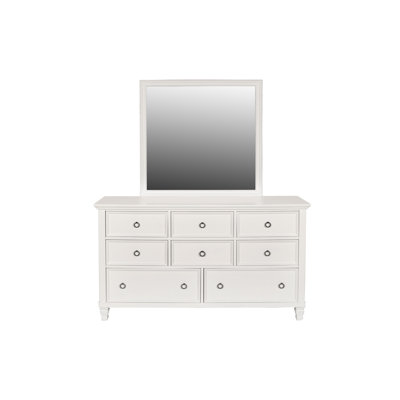 Commode 8 tiroirs avec miroir 