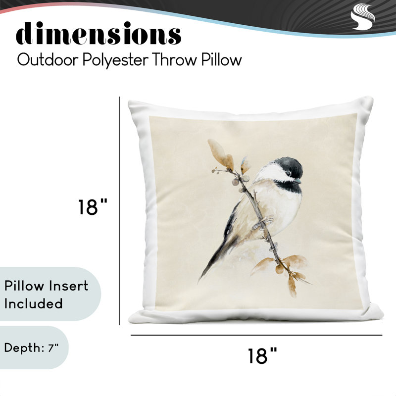 Coussin Mute, Mésange beige, Simple