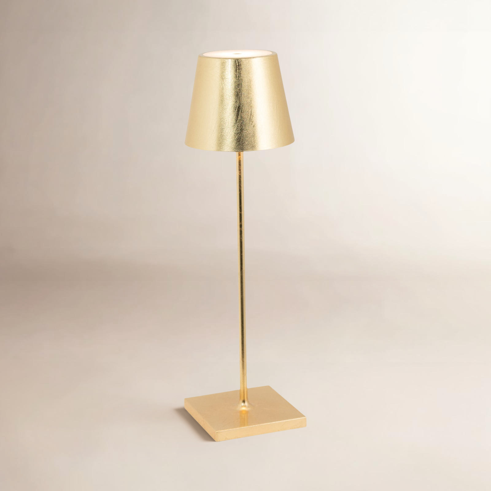 Poldina Table Lamp, Gold Leaf