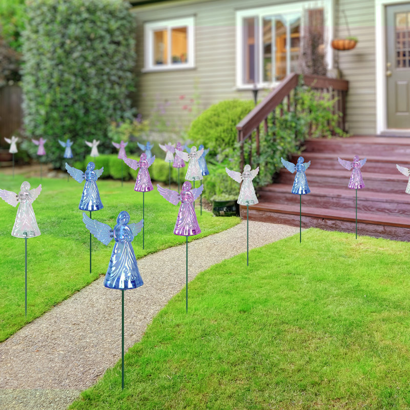 Exhart 2 Piece Angel WindyWing Garden Stakes, 4.5 by 30 Inches | Wayfair