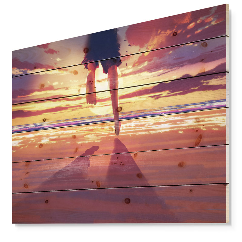 « man feet running », impression, Bois, H 36 po x l 46 po x P 1,5 po