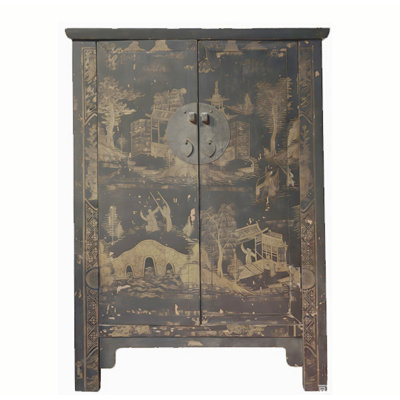Chinese Chinoiserie-Style Landscape Cabinet