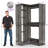 72-204 Inches Closet System With 10 Drawers And 10 Clothes Garment Racks-757619098