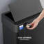 Poubelle en acier inoxydable à capteur de mouvement 16 gallons, poubelle automatique, couvercle à fermeture en douceur, pour la cuisine, le bureau, le véhicule récréatif, la chambre à coucher et le salon (noir)-103878246-108531580
