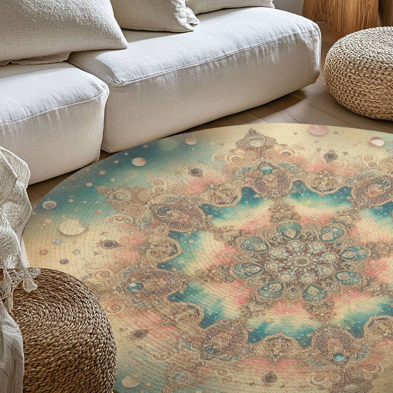 Tapis tressé Sparkling, Rond 5 pi