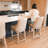 Maven Lane Vienna Swivel Stool with Faux Leather Upholstery-92561092-92561093