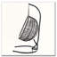 Fauteuil à œufs pliant pour une personne avec support - osier PEHD, pieds réglables et appui-tête amovible-1743279593-1743279594