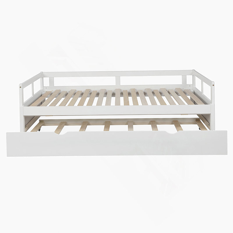 Extending Daybed With Trundle, Wooden Daybed With Trundle, White