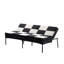 Canapé en futon rembourré en velours, structure en métal robuste, dossier réglable à 5 niveaux, canapé compact multifonctionnel pour les petits espaces