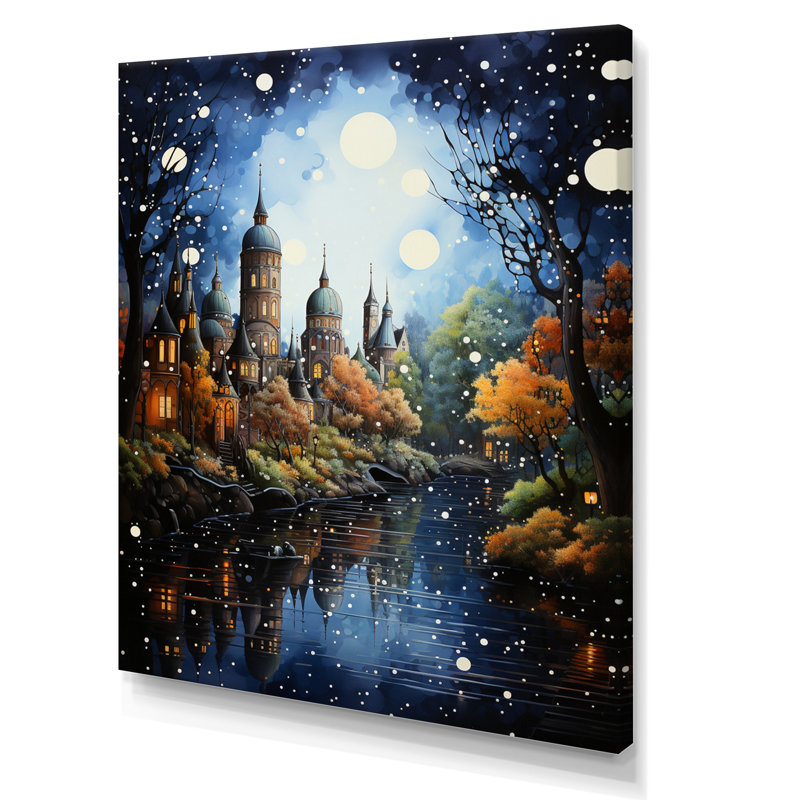 Impression sur toile Blue Canal, H 20 po x l 12 po x P 1 po, Toile tendue