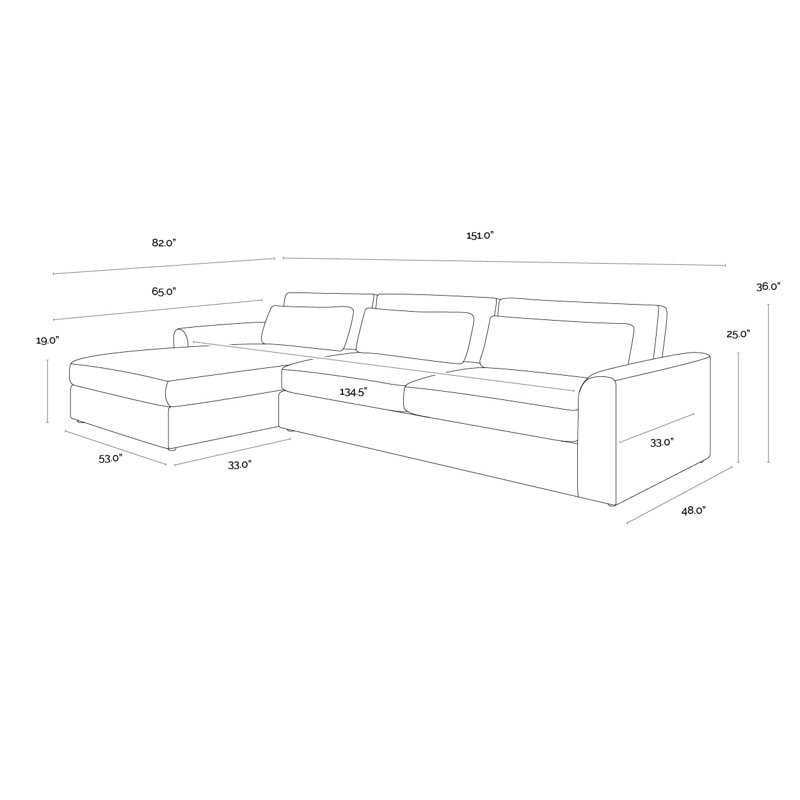 Merrick Sectional, Left Hand Facing
