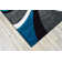 Tapis abstrait turquoise / gris Mccampbell