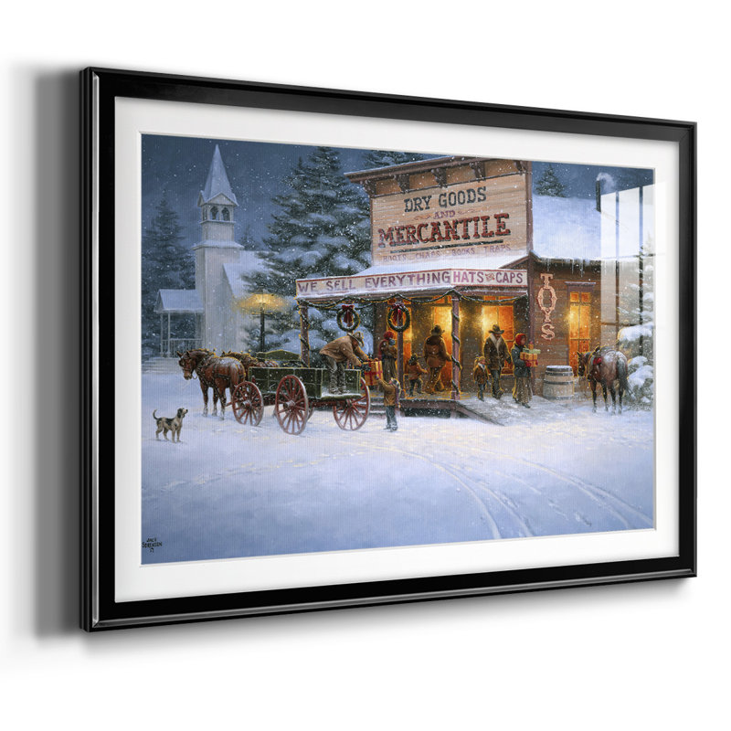 Christmas Wishes, reproduction d'art encadrée, H 19 po x l 27 po x P 1,5 po, Noir