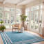 Tapis Brysin 634 en turquoise / ivoire-1026951190