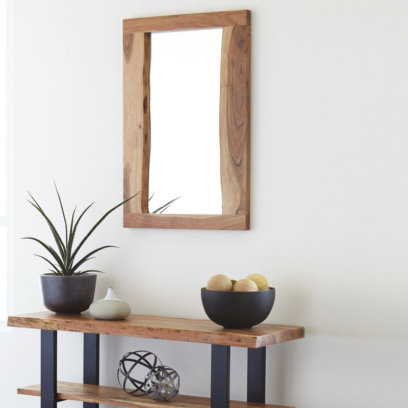 Wood Flat Wall Mirror, 61cm H x 121.92cm W