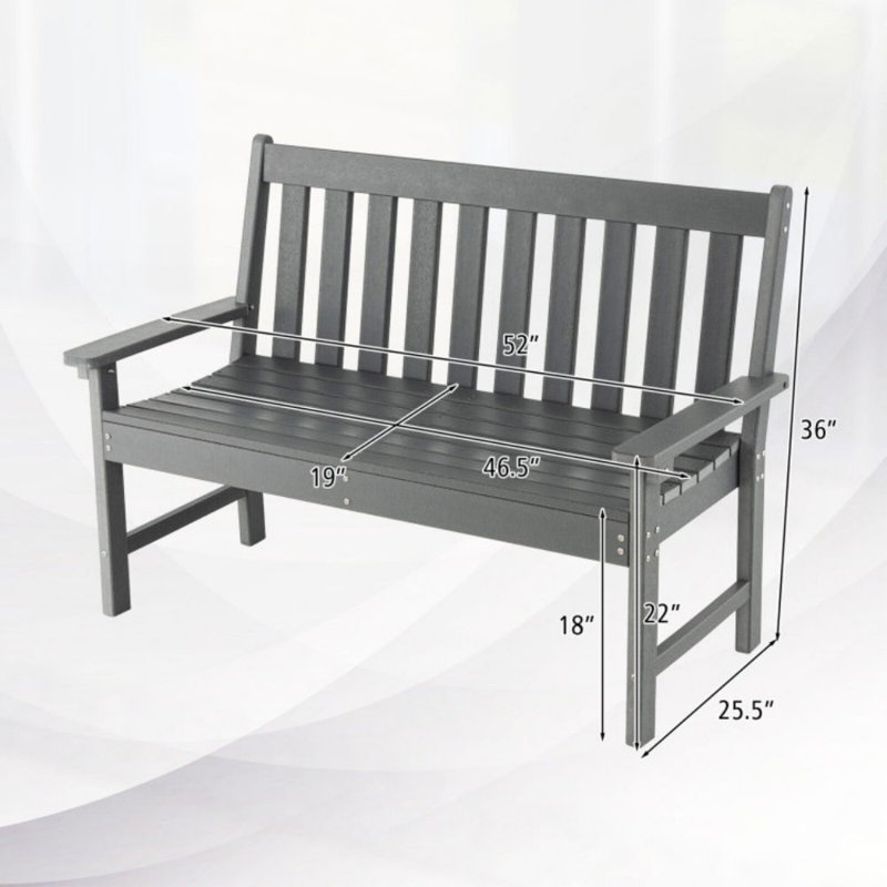 Banc de jardin en PEHD Aninye