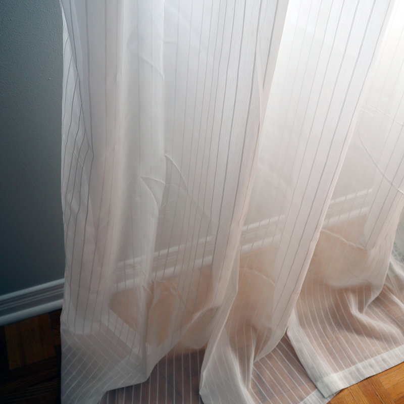 Rideau en polyester, Blanc